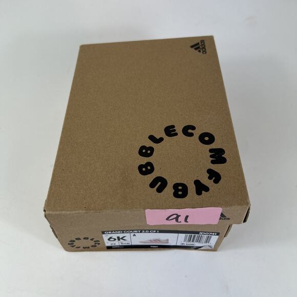 GRAND COURT 2.0 SHOES KIDS Size 6 Bubble Sole Pink White Leather - Picture 12 of 12